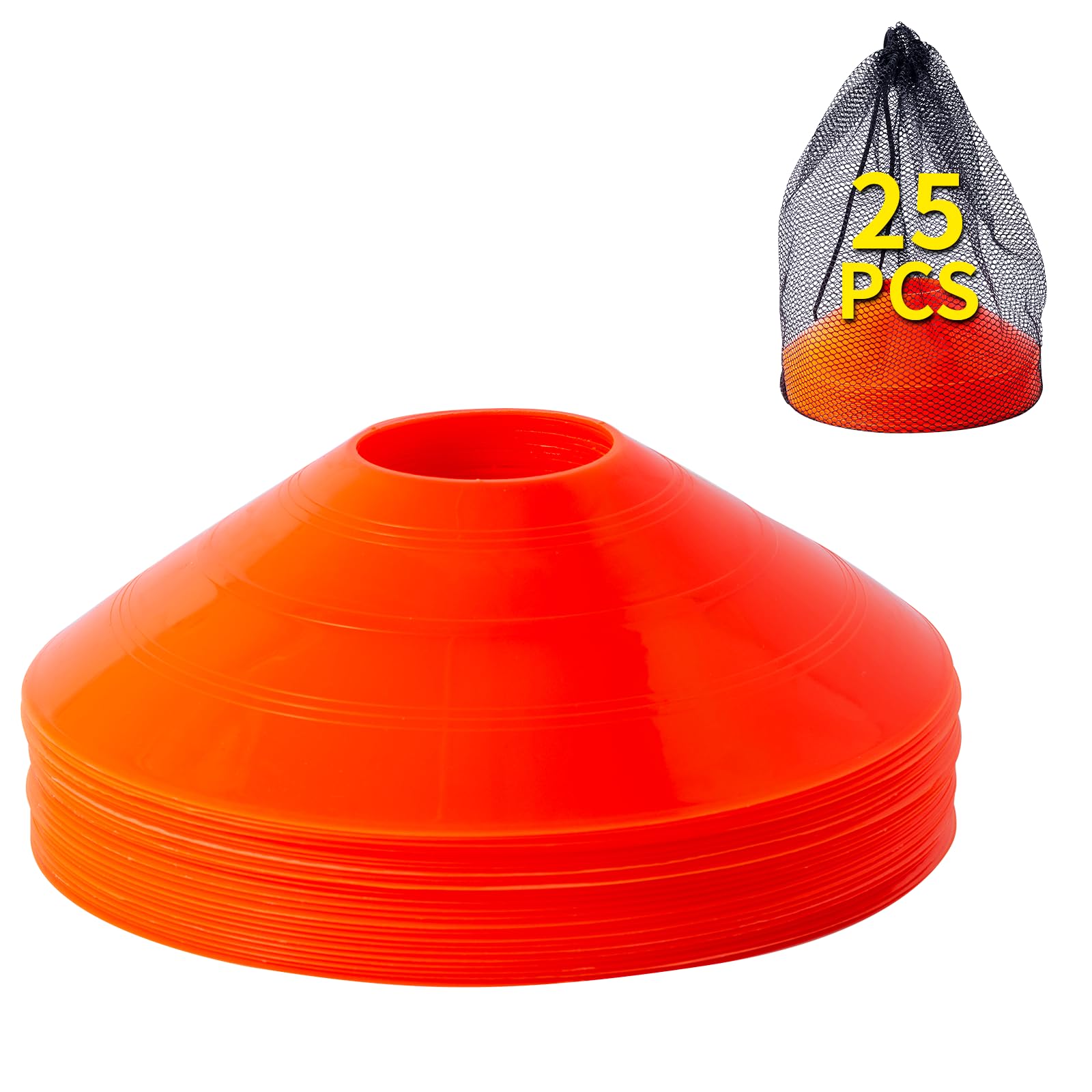 25 Pcs Agility Soccer Cones Set