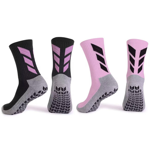 Grip Soccer Socks for Men & Women Non-Slip Football Athletic Socks with Traction Pads, Cushioned Crew